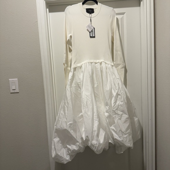 NWT Aleeza Paris Ivory Celeste Knit Bubble Dress Size XL - Picture 5 of 12
